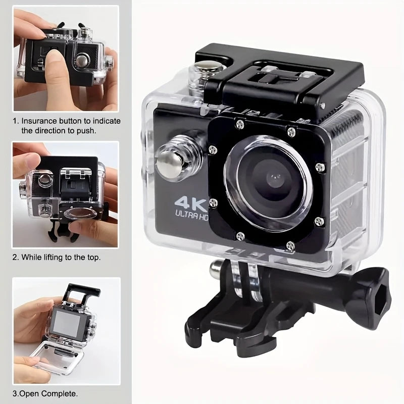 Regaton 4K 30FPS Ultra HD Action Camera, 20MP EIS Stabilization Sport Cam With Remote Control, Cycling Helmet Mount Accessories