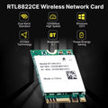 1200Mbps WiFi 5 RTL8822CE Bluetooth 5.1 Dual - band 2.4G/5G 802.11AC Card Network Mini PcIe For Laptop - Visuel 2 | SAMAG