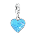 925 Sterling Silver Ocean Theme Charm Beads For Women Blue Wave Dolphin Seashell Compatible Summer Beach Vacation Jewelry