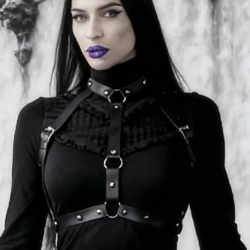 Fashion Belt Street Style Chest Harness Suspenders for Women Decoration Punk Rock Leather Gothic Clothing - Visuel 3 | SAMAG