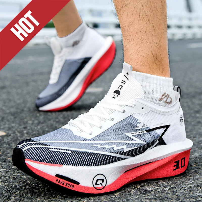 Air Running Shoes Men Sports Marathon Carbon Plate Breathable Lightweight Women Comfortable Athletic Leisure Sneakers Soft Sole