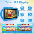 Tablet for Kids 7 Inch Android 14 4GB RAM 64GB ROM WiFi Bluetooth Dual Camera Educational Software Installed with Proof Case