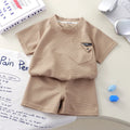 Summer Kids Waffle Knit Set Short Sleeve T - Shirt - View 6 | SAMAG