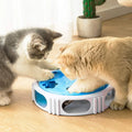 Electric cat toy with feather LED light automatic rotation light emitting intelligent electric cat turntable