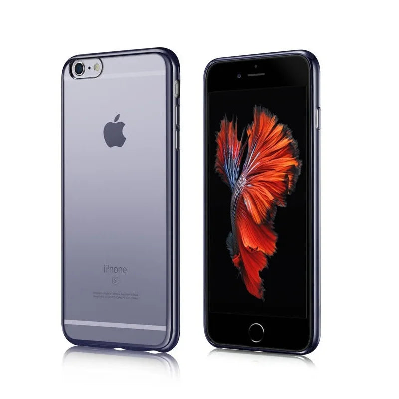 For IPhone 8 Plus Case Luxury Gold Plating Soft Silicone Gel Case for IPhone 14 13 11 Pro 12 Mini X XR XS Max 7 Plus Cover