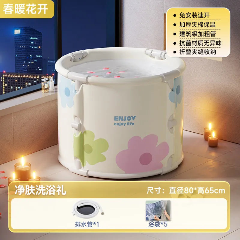 Spa Clearance Bath Tub Free Standing Lazy Soaking Portable Bath Tub Adults Hot Above Ground Badewanne Klappbar Spa Supplies