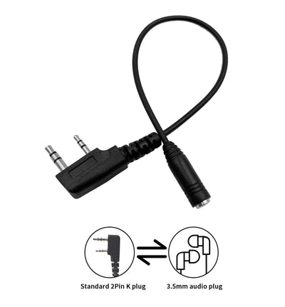 2-Pin to 3.5mm Female Audio Adapter Cable for Baofeng | SAMAG