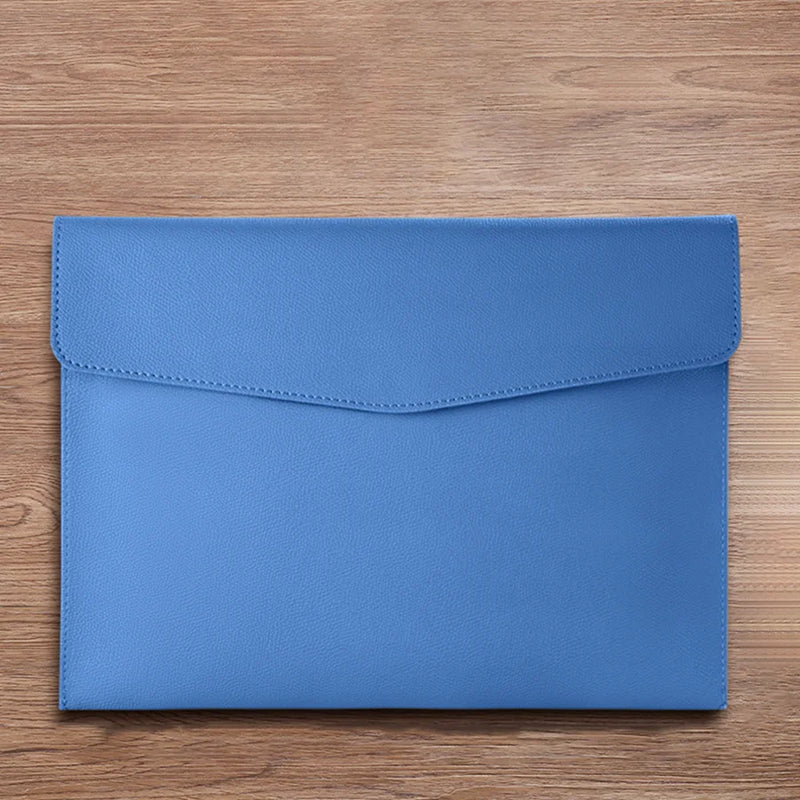 A4 Leather File Folder Data Package Document Bag Fashion Briefcase Data Contract Bill File Bag School Office Supplies