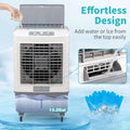 Portable Swamp Cooler w/Wheels, 4118 CFM Evaporative Air Cooler w/ 13.2 Gallon Water Tank, 3-in-1 Cooling Fan with, Customized