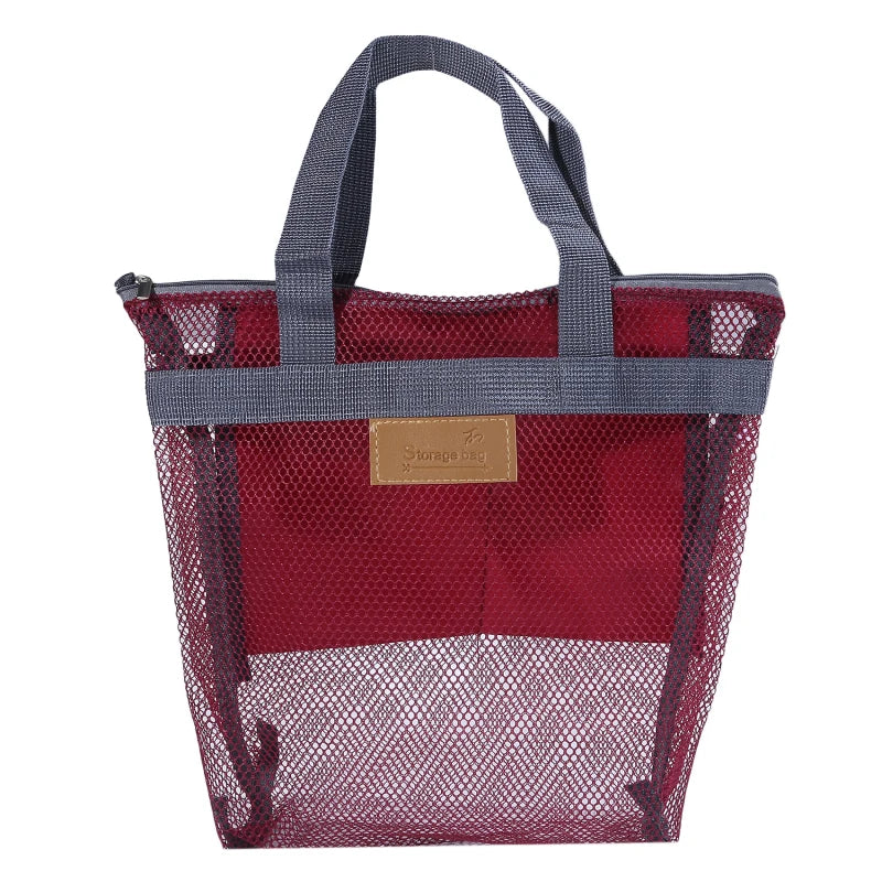 Travel Beach Bags Large Capacity Storage Bag Women Portable Outdoor Toiletries Swimming Mesh Storage Cases Travels Organizer Kit
