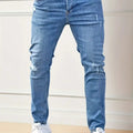 New men's jeans elastic slim fit pants street wear | SAMAG