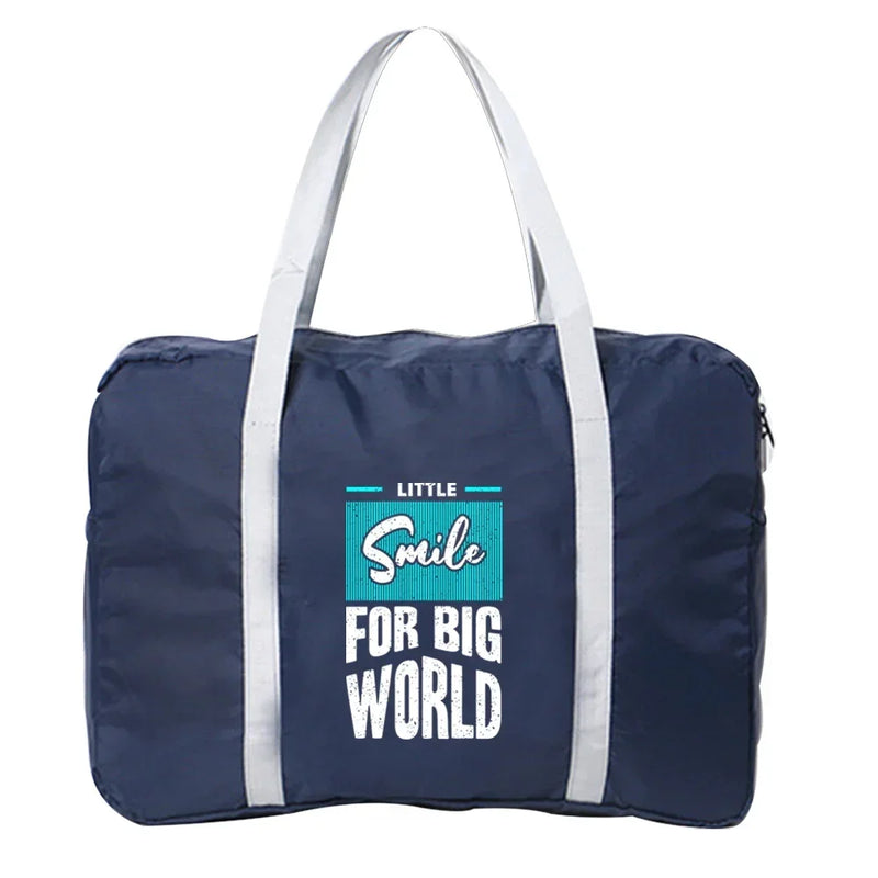 Boston Bag Travel Bag Unisex Foldable Bag Organizers Large Capacity  Portable Phrase Printed Luggage Bags Travel Accessories