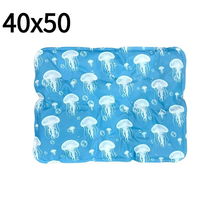 Pet Cooling Mat for Dogs and Cats, Self-Cooling Ice Silk Pad, Breathable Summer Kennel Bed for Pets, Comfortable Cooling Bed