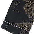Men's Landscape Print Rayon Bathrobe Kimono Style with Belt Pockets Soft Breathable Loungewear for Home