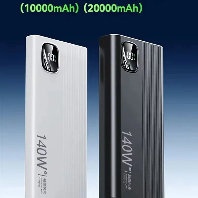 Lenovo 500000mAh 140W CCC Large Capacity Power Bank Portable Super Fast Charging Powerbank External Battery Charger