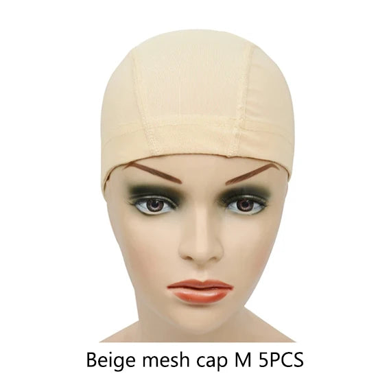 5 Pcs/lots Dome Caps Mesh Caps Wig Caps for Making Wigs Weaving Caps Hair Nets Elastic Nylon Breathable Mesh Hairnets