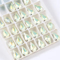 8x13mm Teardrop Crystal Sew On Rhinestone With Silver - View 12 | SAMAG