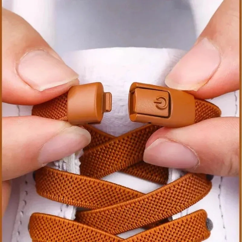 Elastic Laces Sports Colorful Press Lock Shoelaces Without Ties Flats No Tie Shoe Laces Kid Adult Shoelace Shoes Accessories New