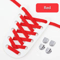 1Pair Elastic Laces Sneakers Tennis Flat Shoelaces No Tie Shoe Laces Without Ties Kids Adult 8mm Wide Shoelace Shoes Accessories