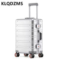 COLENARA All Aluminum Magnesium Alloy Luggage 20 Inch Cabin Rolling Metal Password Box 28 Inch Large Capacity Travel Suitcase