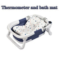 Baby Bathtub Real-time Temperature Silicone Non-Slip Foot Bath Bucket Folding Bathroom With Temperature Sensing
