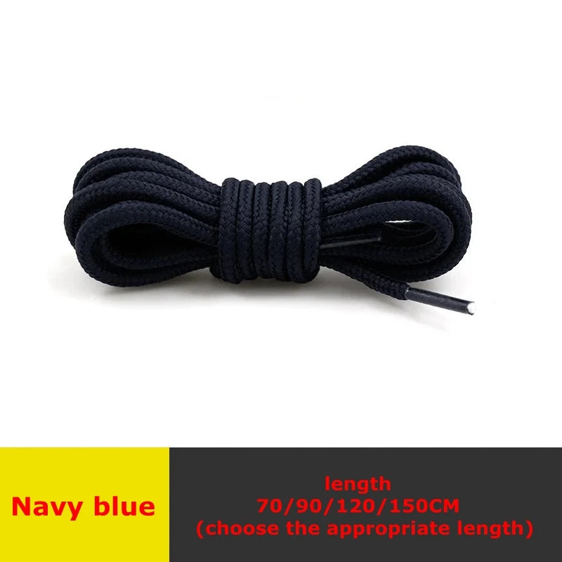 1 Pair Classic Solid Round Shoelaces Durable Polyester Shoe Laces Boot Laces Sneaker Shoestrings 21 Colors 70cm 90cm 120cm 150cm