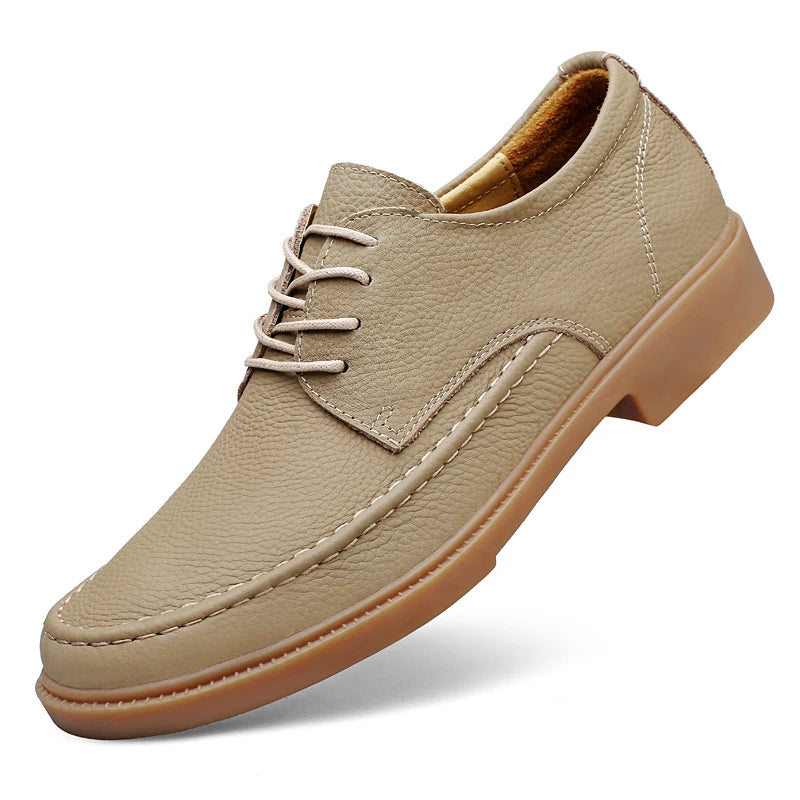 New Men's Lace-Up Casual Shoes For Autumn And Winter Fashionable Business Comfort Office Shoes  Outdoor Breathable Walking Shoes