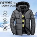 Outdoor Casual Hooded Overcoat Clothes White Duck Down Jacket Men Winter Men's Coat Windproof Removable Cap Parkas Solid Color