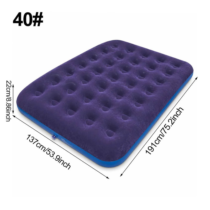 Inflatable Air Mattress Bed with Built - in Pump, Flocked - View 8 | SAMAG