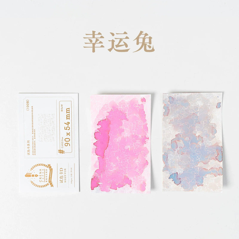 100 Sheets 54x90mm Sheen Fountain Pen Ink Test Cards Swatch Watercolor Paper Chromatography Paper Stationery School Supplies