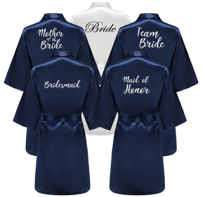 Satin Silk Robes Plus Size Wedding Bathrobe Bride | SAMAG