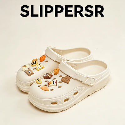 Women's Slippers 2026 Summer New Arrival Head Thick-soled Cartoon Versatile Outer Wear Non-slip Clogs Women's Beach Sandal