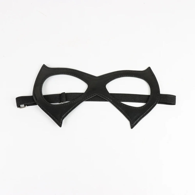 Catwoman Mask Masquerade, Face Cat Kitten Leather Mask for Women Women Girls Cosplay Mask for Halloween Carnival Party
