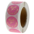 Round Pink Business Label Stickers Paper Cute Thank You - View 6 | SAMAG