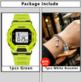 NEW Electronic Watches, Square Alarm - clock Luminous Multi - functional Trend Sports Student Watch LED - Visuel 13 | SAMAG