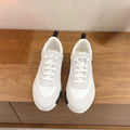 New shoes fashion, individuality, women's leisure, fashionable flat sports shoes, leather mesh, breathable running, rubber