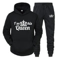 Lover Tracksuit Hoodies Printing QUEEN KING Couple Sweatshirt Plus Size Hooded Clothes Women Two Piece Set - View 11 | SAMAG