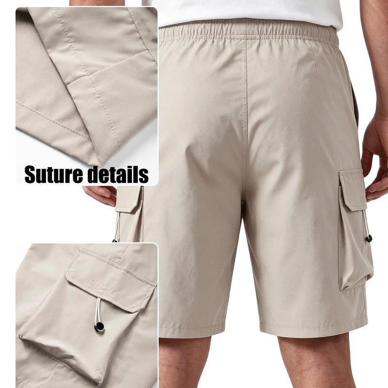 Men's Summer Cargo Shorts Multi-Pocket Drawstring Pants | SAMAG