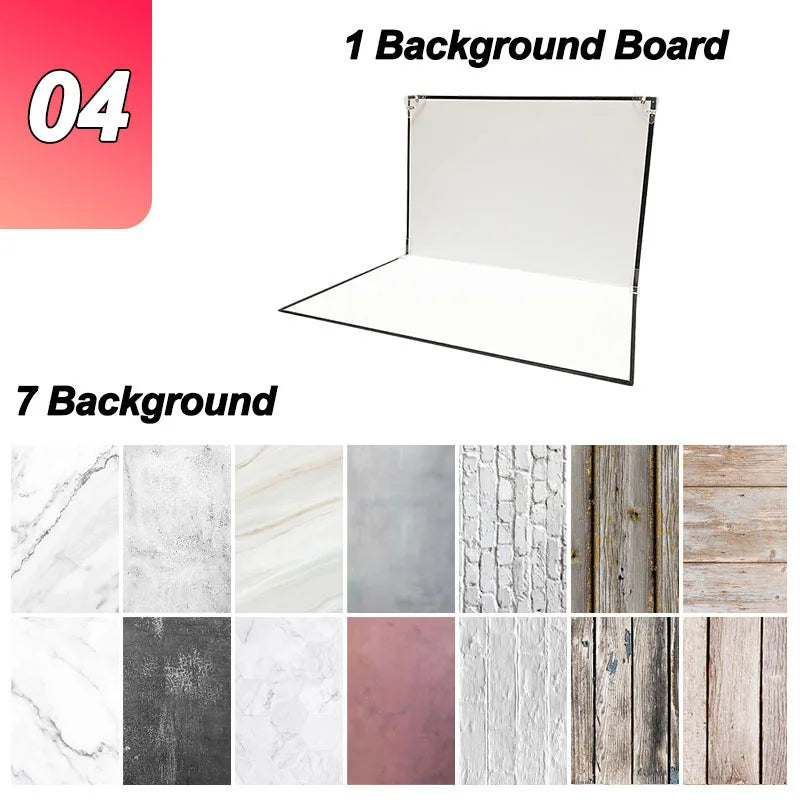 29x21cm Photography Backdrop Board 7 Pcs 2 Sided Photo Background Set 14 Wood Grain Studio Waterproof Product Photographic Props