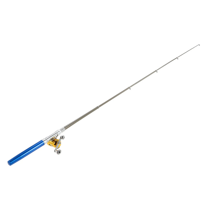 Fishing Rod Reel Combo Kit Set Mini Telescopic Portable Pocket Pen Fishing Rod Pole + Reel Aluminum Alloy Fishing Accessories
