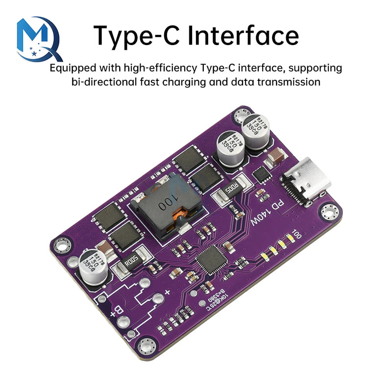 PD3.1 140W High Power Fast Charger Module 3S 4S 5S 6S Type C Interface Li-ion Battery Charger/Discharger Module