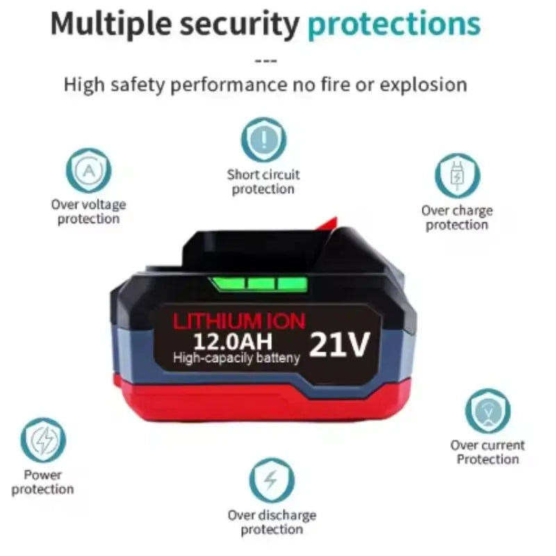 for Makita6.0Am 9.0Am 12.0Am 18V 12.0Ah Rechargeable Battery for Makita Cordless Drill & Power Tools