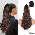 Synthetic Claw Clip On Ponytail Extension 22Inch Long Straight Wavy Ponytail Hair Ponytail With Claw Clip On Ponytail For Women