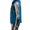 Nerazzurri Summer Autumn Short Blue Pu Leather Vest for Men with Drawstring Hood Zipper Sleeveless Jacket Men Menswear Clothing