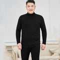 2pcs Winter Men Thickening Velvet Thermal Underwear Plus Size Tops Pants Half-high Collar Long-sleeved T-shirt Warm Pullovers
