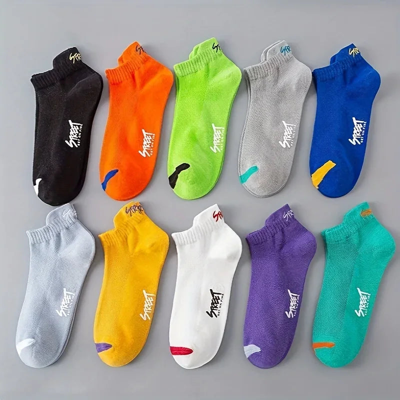 5/10/20/30pairs Simple Stripe Pattern Liner Anklets Socks | SAMAG