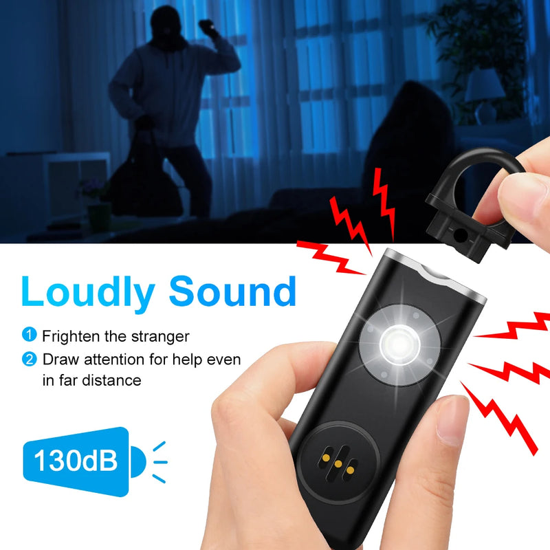 Hollarm Personal Safety Siren Alarm 130dB Siren Strobe Self Defense Alarm for Women, Kids, Elderly Anti Robbery Call for Help
