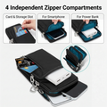 Waterproof Nylon Mini Crossbody Phone Bag for Women Heart Metal Zipper Multi Compartment Shoulder Arm Bag Phone Purse Wallet