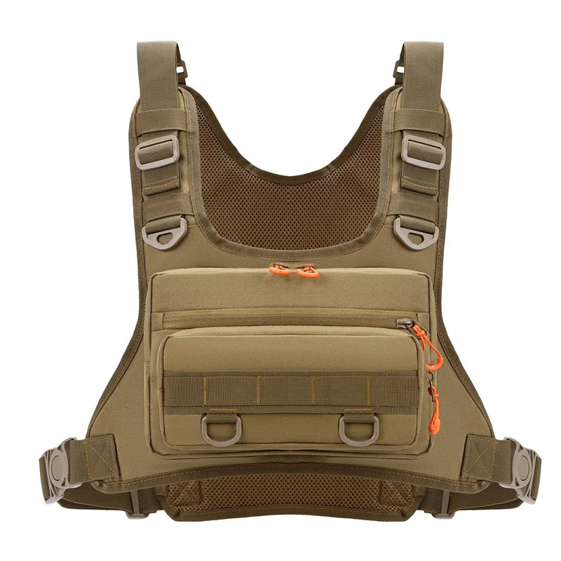 Fishing Tackle Vest Chest Bag for Men Camo Tactical | SAMAG