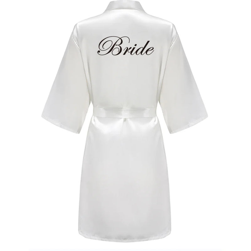 Rose Gold Kimono Satin Women Bathrobe Wedding Sister | SAMAG